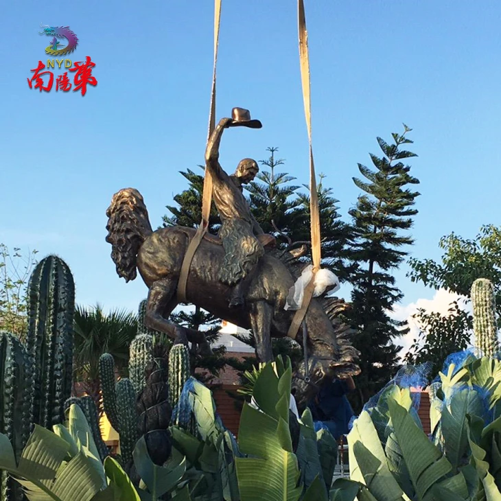 Large Cowboy Horse Statue factory